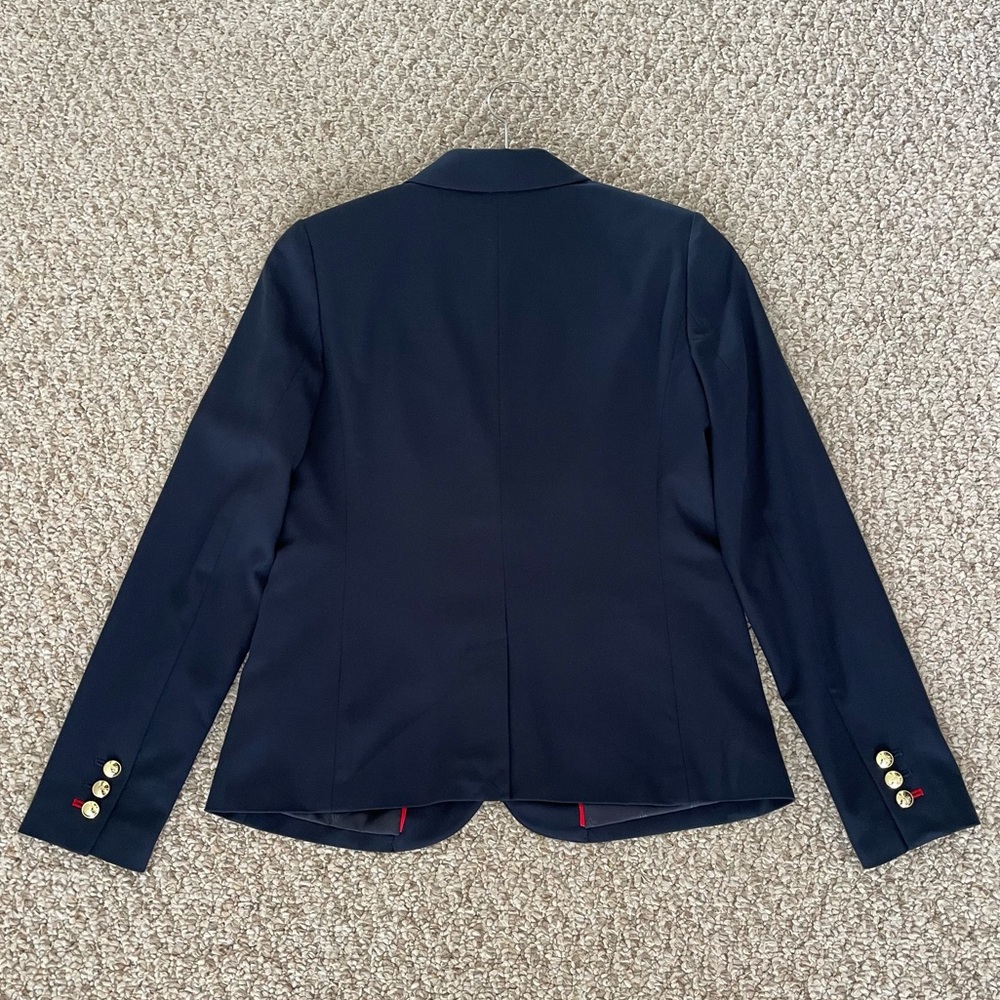 RARE Tommy Hilfiger Limited Edition Navy Blazer | Gold Buttons & Red Collar - Picture 12 of 16